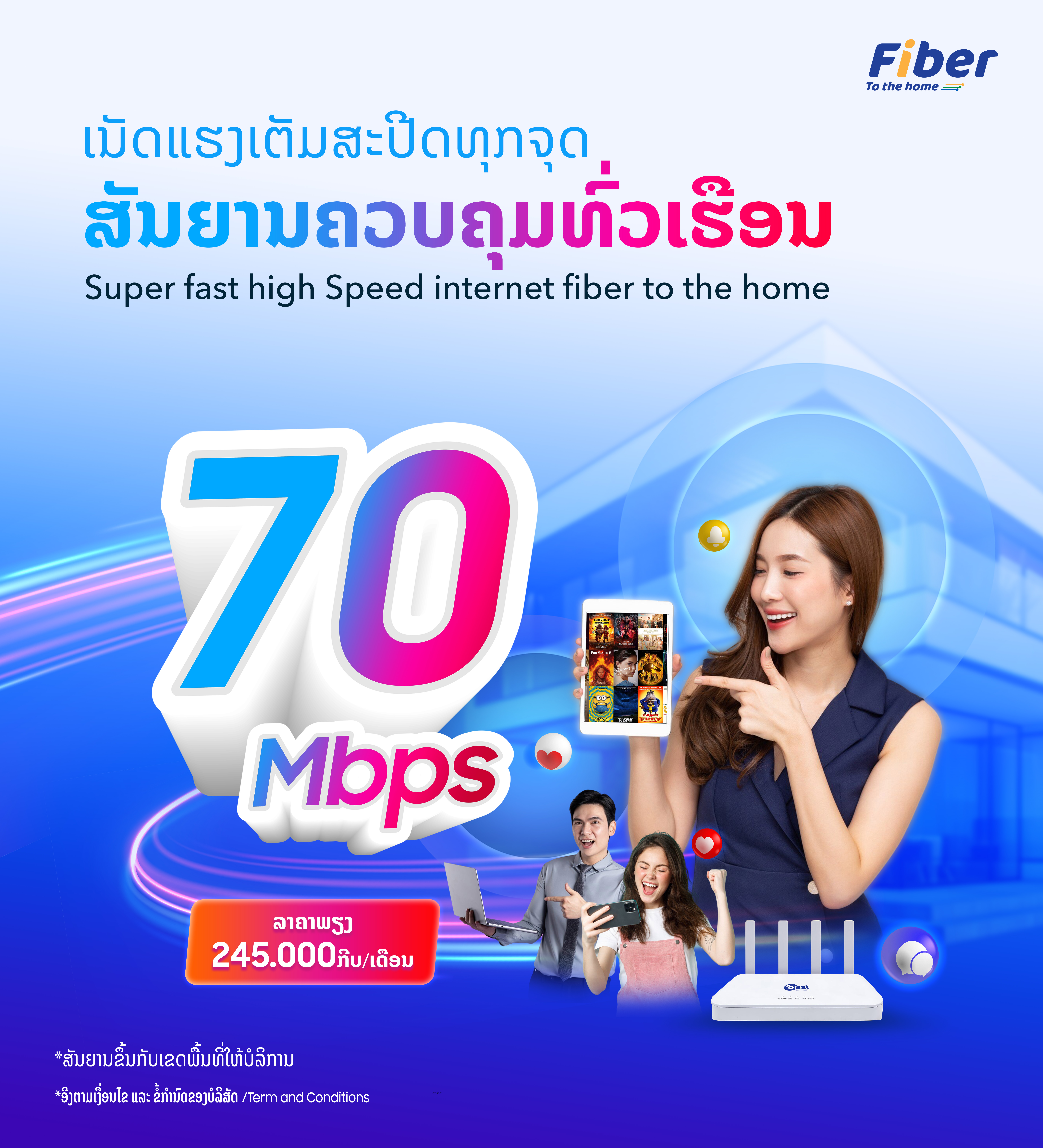 FTTH 70 Mbps