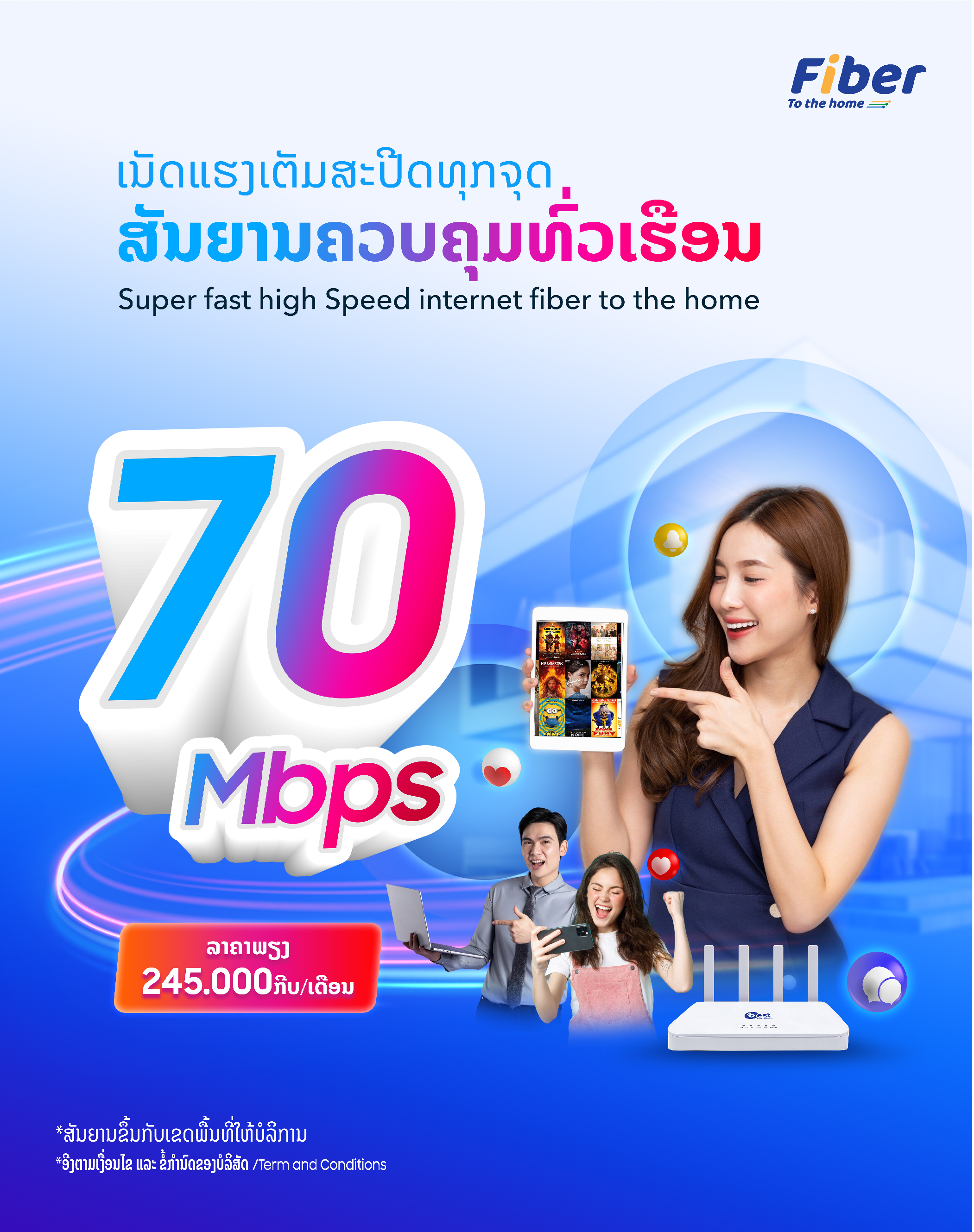 FTTH 70 Mbps